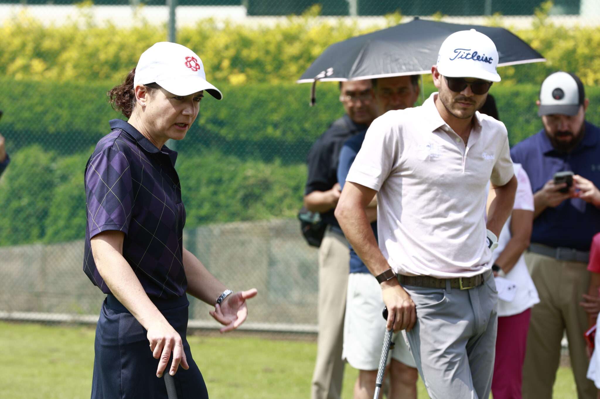 Lorena Ochoa y Raúl Pereda durante el Play Day